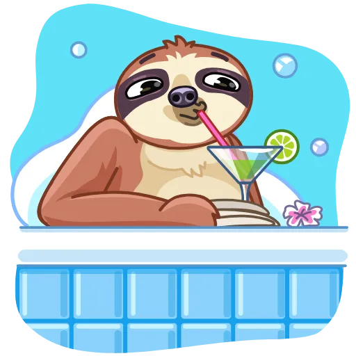 🍸 Эмодзи «Slothy» для Telegram