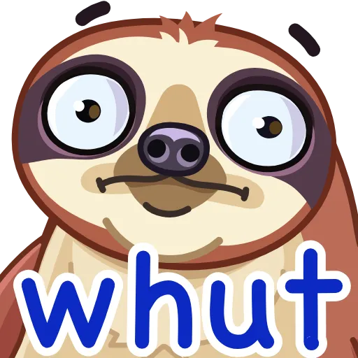 😳 Эмодзи «Slothy» для Telegram