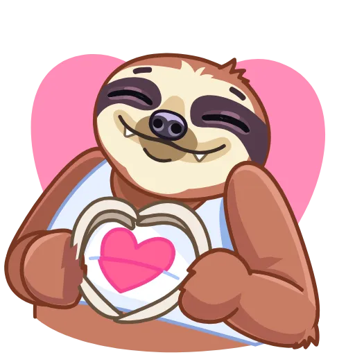 ❤️ Эмодзи «Slothy» для Telegram