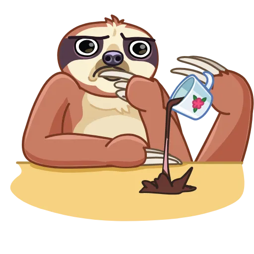 🤔 Эмодзи «Slothy» для Telegram