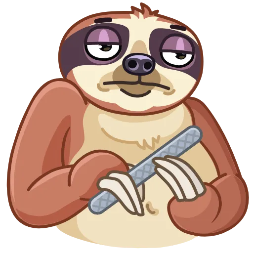 😐 Эмодзи «Slothy» для Telegram