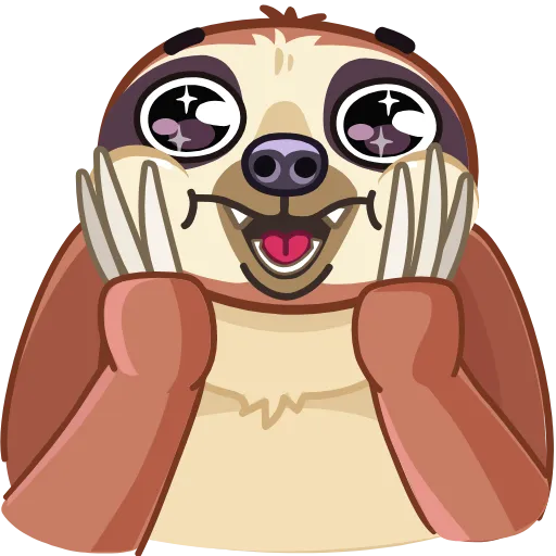 🤩 Эмодзи «Slothy» для Telegram