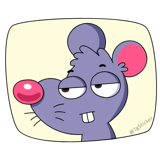 😒 Эмодзи «Small Mouse» для Telegram