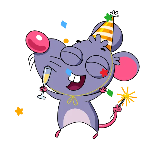 🥳 Эмодзи «Small Mouse» для Telegram