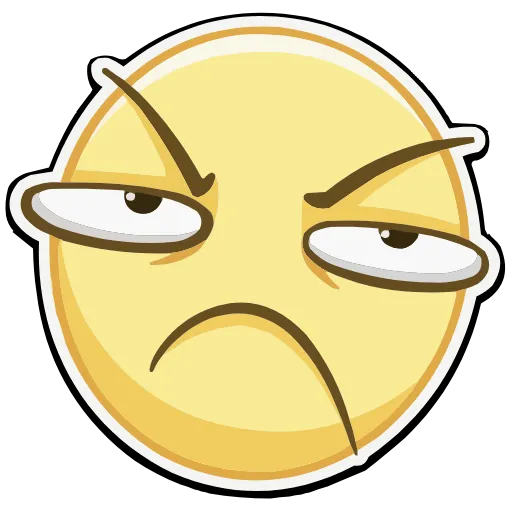 😒 Эмодзи «Смайлы» для Telegram