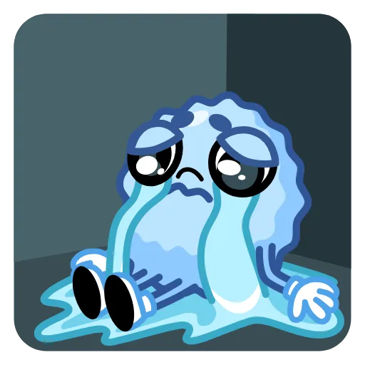 😭 Эмодзи «Снежок -» для Telegram