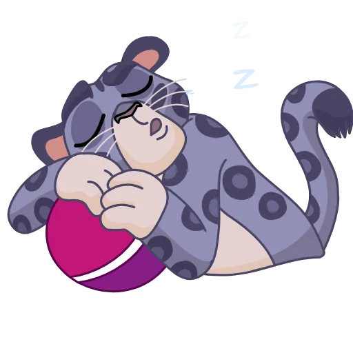 😴 Эмодзи «Snow Leopard» для Telegram