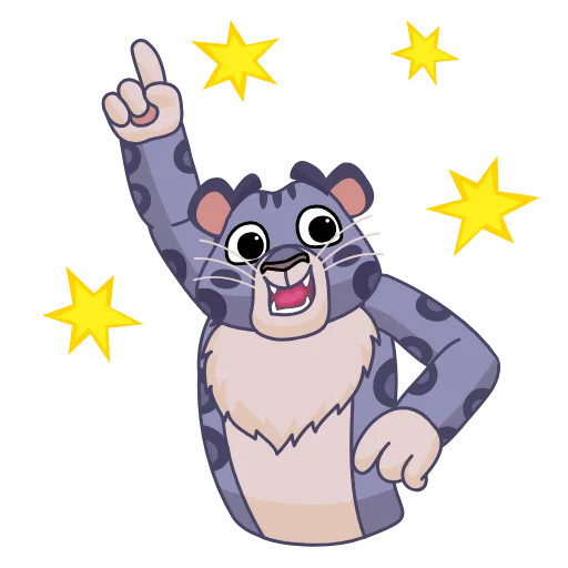 🤩 Эмодзи «Snow Leopard» для Telegram