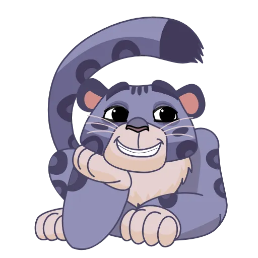Эмодзи Snow Leopard для Telegram — скачать