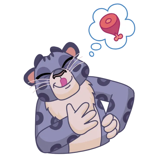 😋 Эмодзи «Snow Leopard» для Telegram