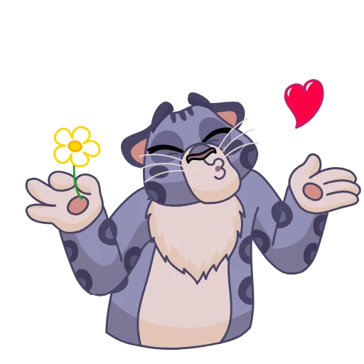 😘 Эмодзи «Snow Leopard» для Telegram