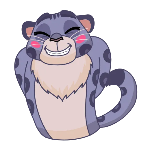 ☺️ Эмодзи «Snow Leopard» для Telegram