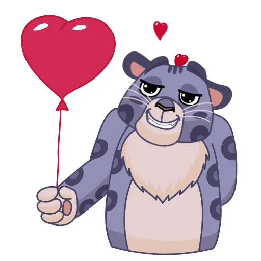🥰 Эмодзи «Snow Leopard» для Telegram