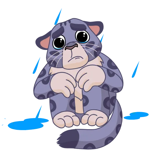 😭 Эмодзи «Snow Leopard» для Telegram