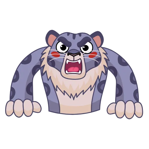 😡 Эмодзи «Snow Leopard» для Telegram