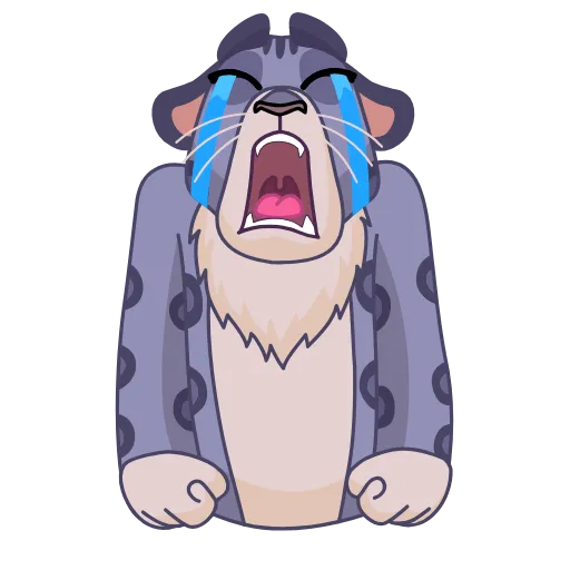 😭 Эмодзи «Snow Leopard» для Telegram