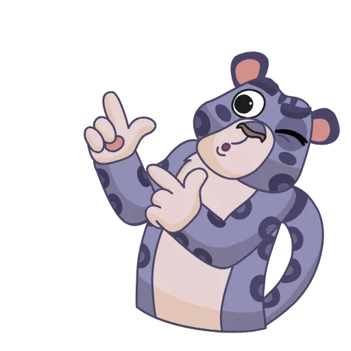 😉 Эмодзи «Snow Leopard» для Telegram