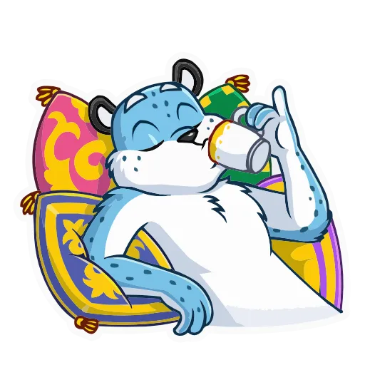 ☕️ Эмодзи «Снежный Барс» для Telegram