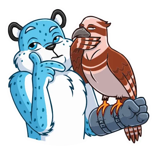 🤔 Эмодзи «Снежный Барс» для Telegram