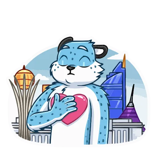 🥰 Эмодзи «Снежный Барс» для Telegram