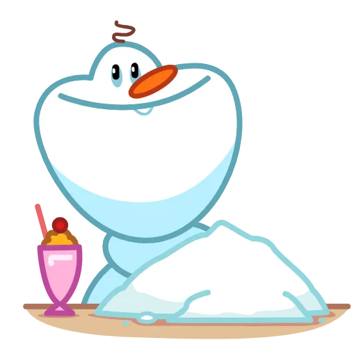 😋 Эмодзи «Снеговичок - Snowman animated» для Telegram