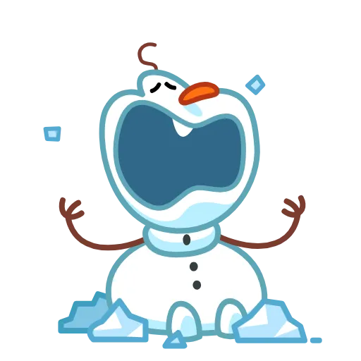 😢 Эмодзи «Снеговичок - Snowman animated» для Telegram