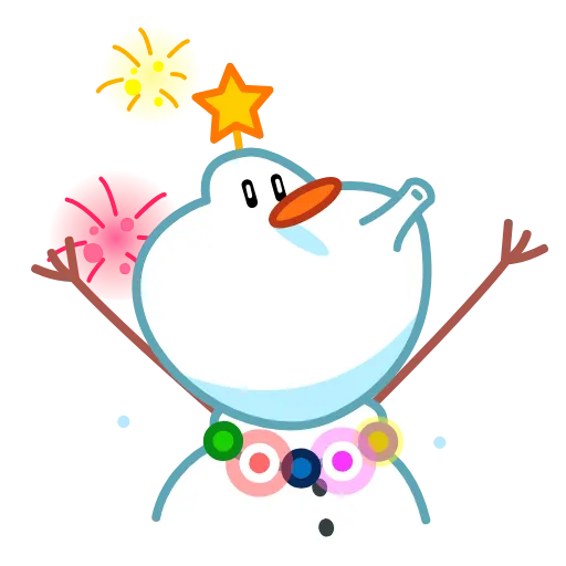 🥳 Эмодзи «Снеговичок - Snowman animated» для Telegram