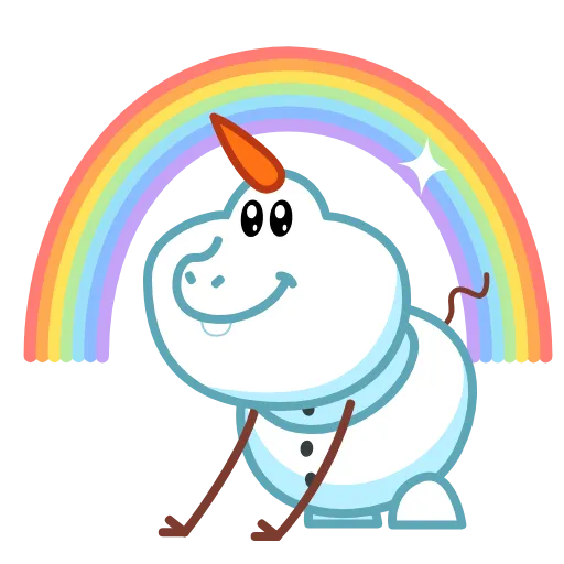 🦄 Эмодзи «Снеговичок - Snowman animated» для Telegram