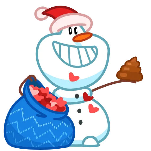 😬 Эмодзи «Снеговичок - Snowman animated» для Telegram
