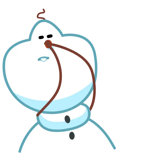 🤥 Эмодзи «Снеговичок - Snowman animated» для Telegram