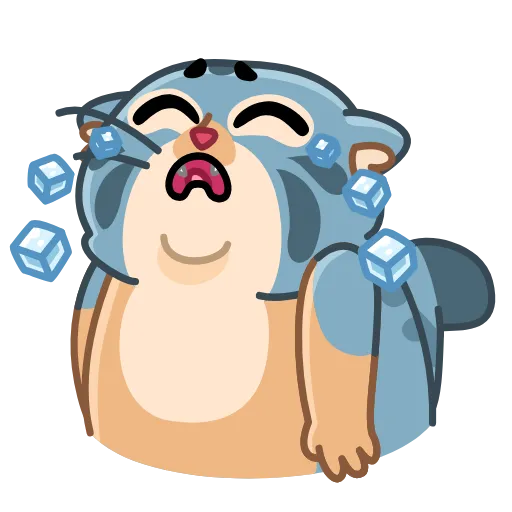 😭 Эмодзи «Snow Manul» для Telegram