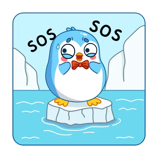 🆘 Эмодзи «👏 Пингвин Снежок / Snowy the Penguin» для Telegram