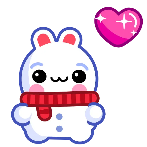 Эмодзи Snow Rabbit для Telegram — скачать