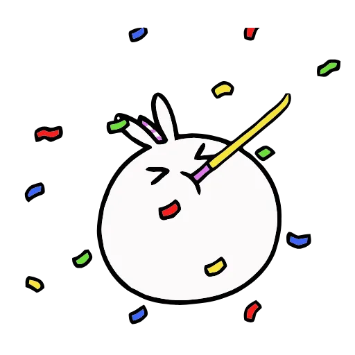 🥳 Стикер «Snowball Rabbit» для Telegram