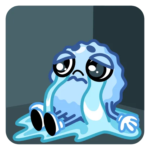 😭 Эмодзи «Снежок» для Telegram