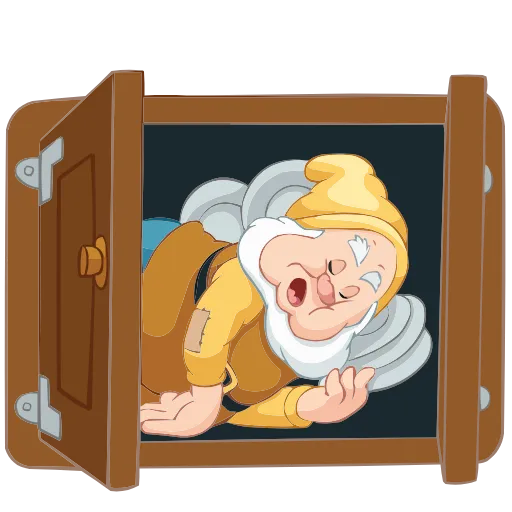 😴 Эмодзи «Белоснежка и гномы» для Telegram