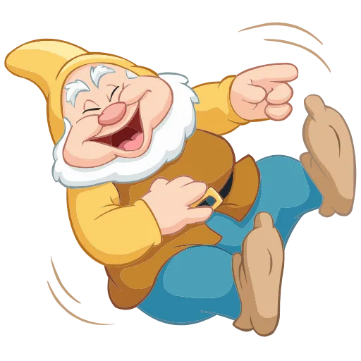 😂 Эмодзи «Белоснежка и гномы» для Telegram