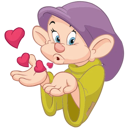 😘 Эмодзи «Белоснежка и гномы» для Telegram