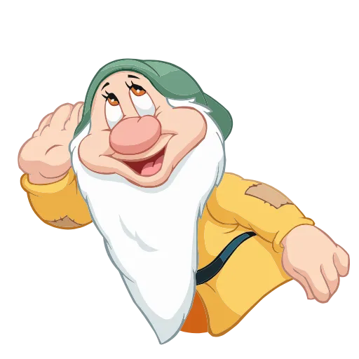 🦻 Эмодзи «Белоснежка и гномы» для Telegram