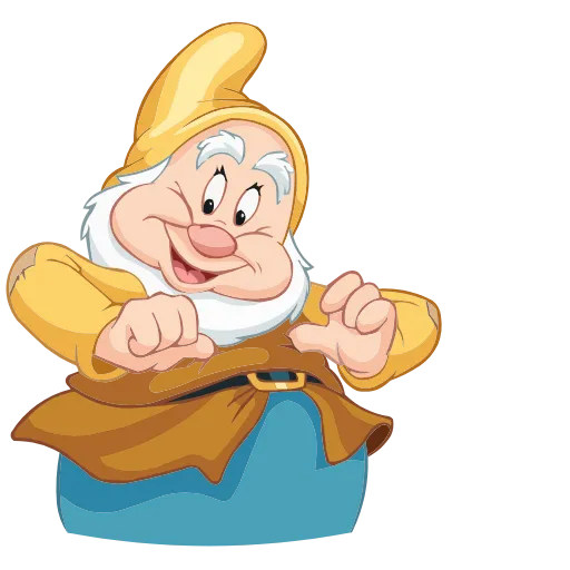 🤗 Эмодзи «Белоснежка и гномы» для Telegram