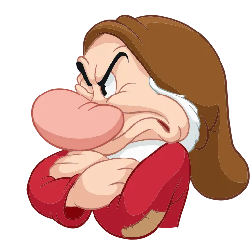 🙄 Эмодзи «Белоснежка и гномы» для Telegram