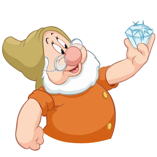 💎 Эмодзи «Белоснежка и гномы» для Telegram