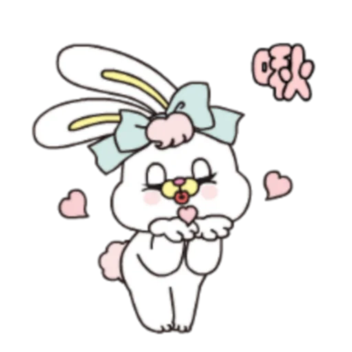 😘 Стикер «粉紅莉可兔 Prt. 1-2 (FULL) [中文]» для Telegram