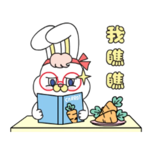 👓 Стикер «粉紅莉可兔 Prt. 1-2 (FULL) [中文]» для Telegram