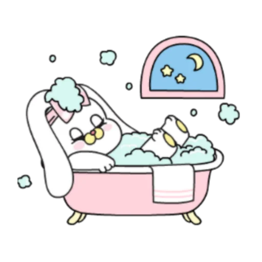🛀 Стикер «粉紅莉可兔 Prt. 1-2 (FULL) [中文]» для Telegram