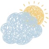 🌤 Эмодзи «Буквы в розово-синих цветах» для Telegram