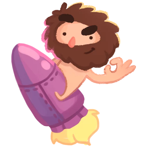 👌 Стикер «Space Caveman» для Telegram