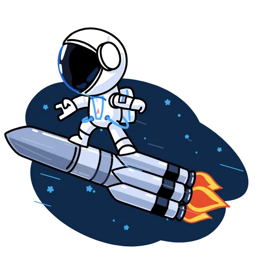 🚀 Эмодзи «Анимированный набор эмоджи с Космонавтом» для Telegram