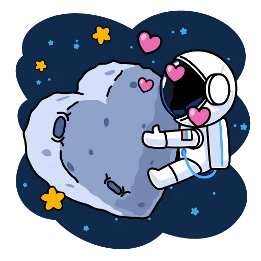 🥰 Эмодзи «Анимированный набор эмоджи с Космонавтом» для Telegram