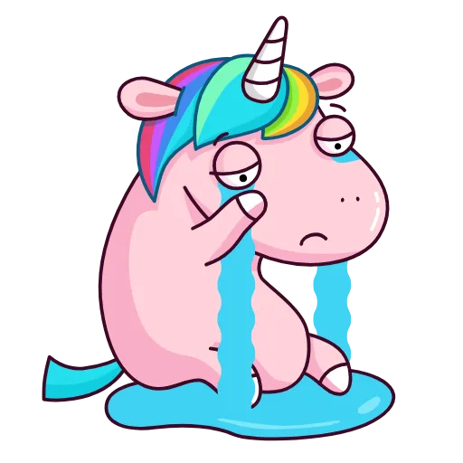 😭 Эмодзи «Sparks Unicorn» для Telegram